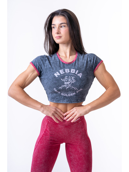 Nebbia Sprané crop top tričko GOLDEN AGE 782