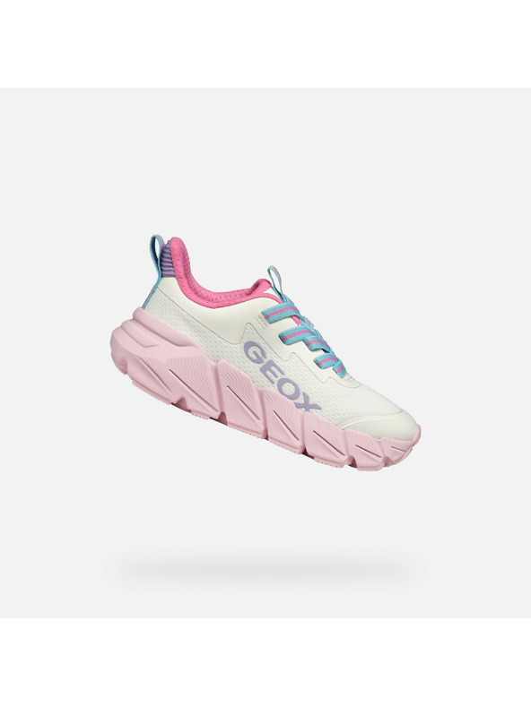Geox Biele dievčenské tenisky Geox Flexyper Fast