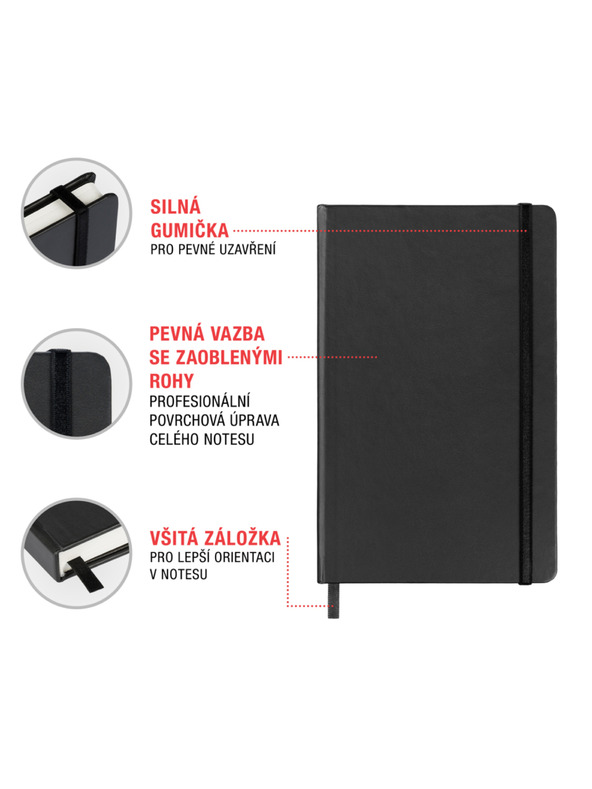 NOTIQUE NOTIQUE Notes Heart - Andrea Katonová, linajkovaná, 11 x 16 cm BAAGL