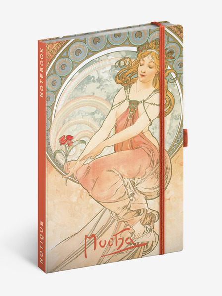 NOTIQUE NOTIQUE Poznámky Alfons Mucha - Maľba, linajkované, 13 x 21 cm