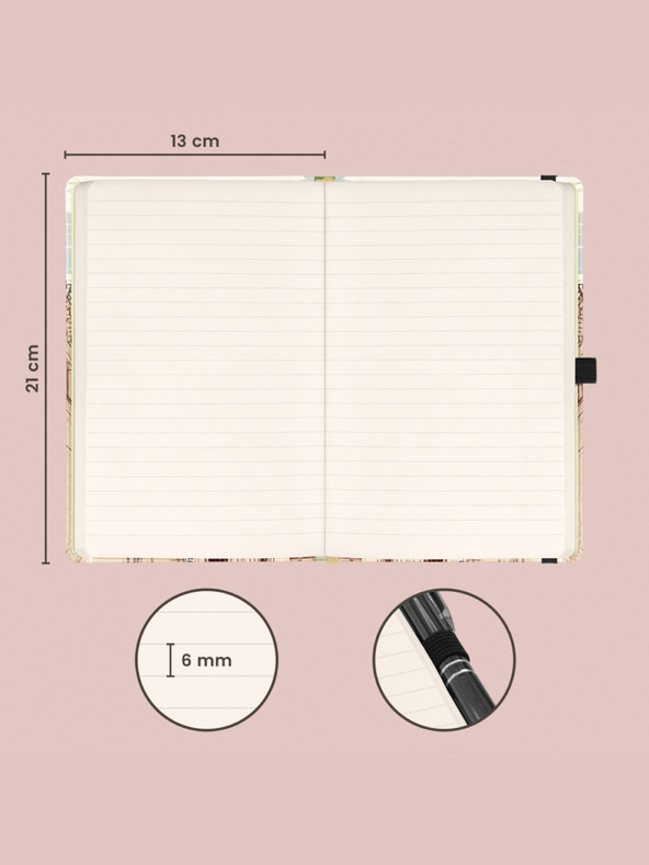 NOTIQUE NOTIQUE Poznámky Praha, linajkované, 13 x 21 cm