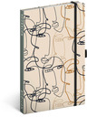 NOTIQUE NOTIQUE Poznámky Tvár, linajkované, 13 x 21 cm BAAGL