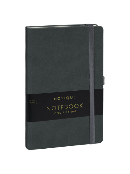 NOTIQUE NOTIQUE Notes Grey, bodkované, 13 x 21 cm BAAGL