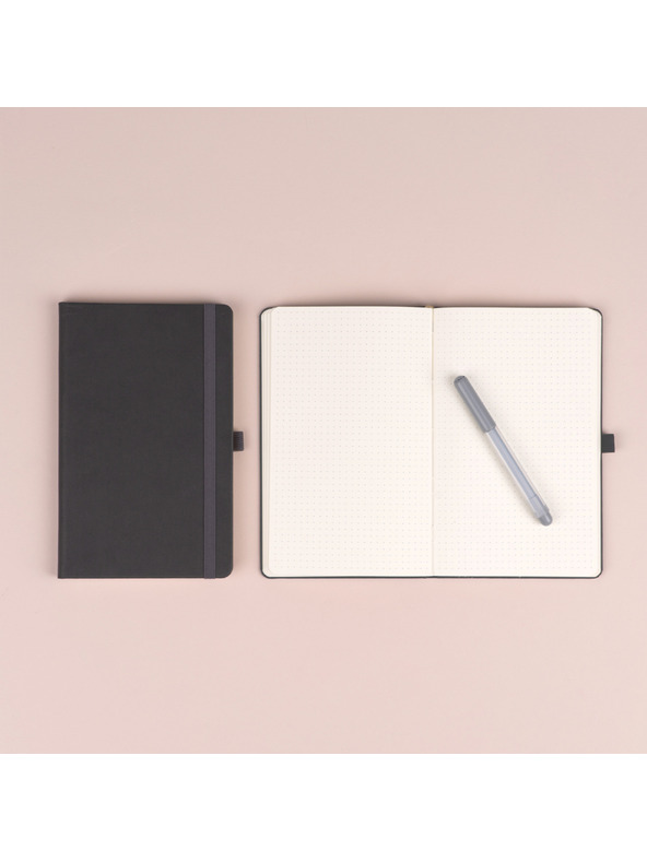 NOTIQUE NOTIQUE Notes Grey, bodkované, 13 x 21 cm BAAGL