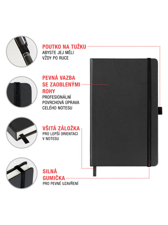 NOTIQUE NOTIQUE Poznámky Ružový obraz, linajkované, 13 x 21 cm BAAGL