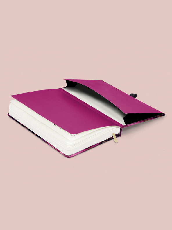 NOTIQUE NOTIQUE Poznámky Fialové kvety, linajkované, 13 x 21 cm