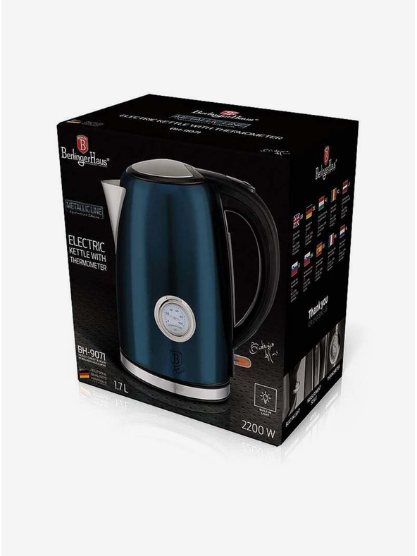 Berlingerhaus Rýchlovarná kanvica 1,7 l s teplomerom Aquamarine Metallic Line BERLINGERHAUS