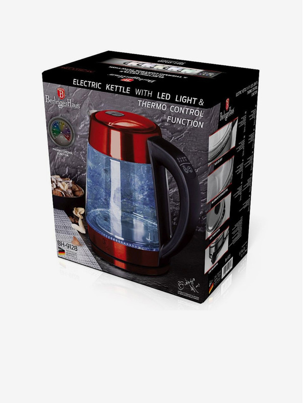 Berlingerhaus Rýchlovarná kanvica 1,7 l s reguláciou teploty Burgundy Metallic Line BERLINGERHAUS