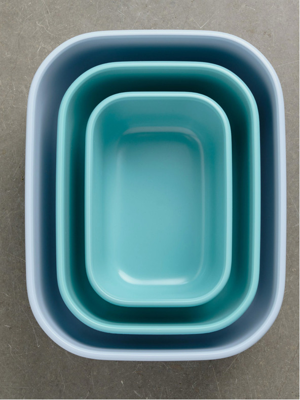 Mepal Sada troch misiek vo svetlo zelenej farbe Mepal Cirqula Rectangular 500 +1000 +2000 ml