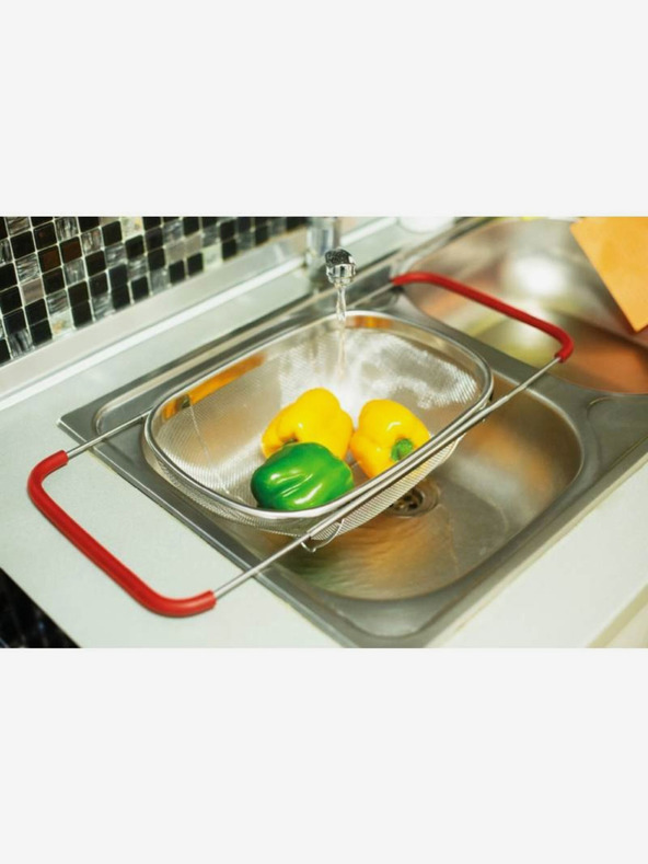 Berlingerhaus Cedník z nehrdzavejúcej ocele s výsuvnými držadlami do drezu BERLINGERHAUS Burgundy