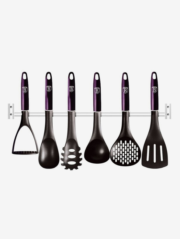 Berlingerhaus Kuchynské náradie s držiakom na stenu 7 ks Purple Eclipse Collection BERLINGERHAUS