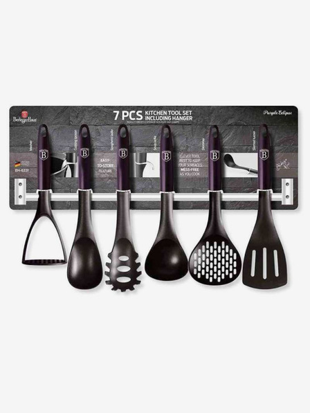 Berlingerhaus Kuchynské náradie s držiakom na stenu 7 ks Purple Eclipse Collection BERLINGERHAUS