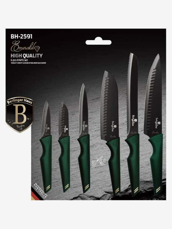 Berlingerhaus BERLINGERHAUS Emerald Collection Sada šiestich nožov s nepriľnavým povrchom