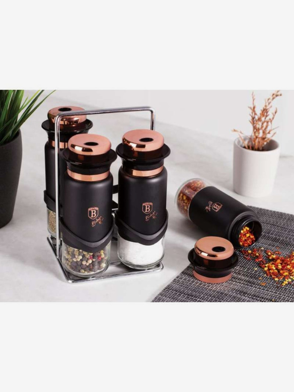 Berlingerhaus Korene v stojane sada 5 ks Black Rose Collection BERLINGERHAUS