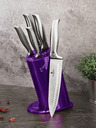 Berlingerhaus Sada nožov v stojane 6 ks Royal Purple Metallic Line Kikoza Collection BERLINGERHAUS