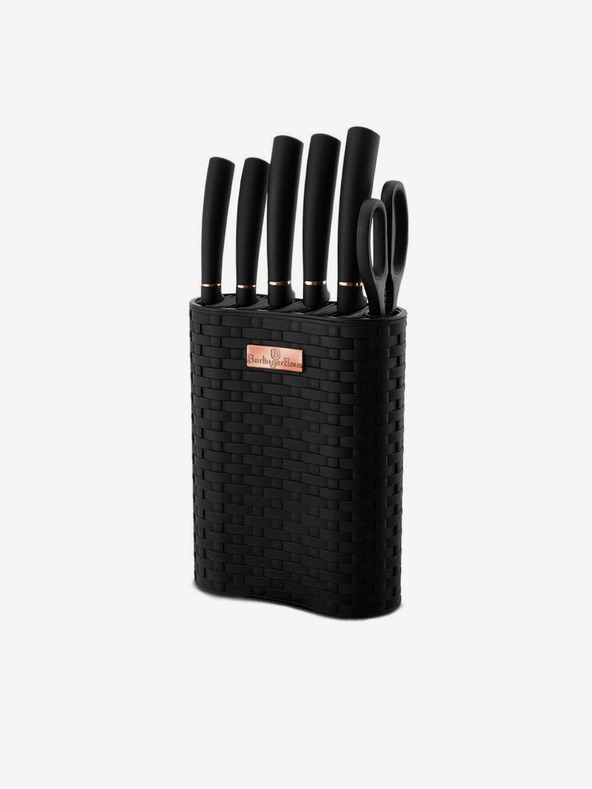 Berlingerhaus Sada nožov v stojane 7 ks BERLINGERHAUS Black Rose Collection