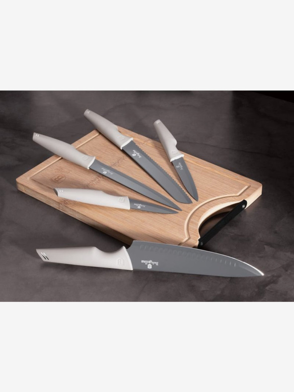 Berlingerhaus Sada piatich nožov + doska na krájanie BERLINGERHAUS Aspen Collection