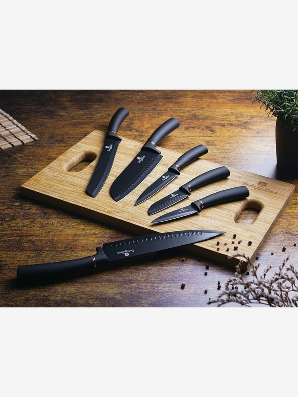 Berlingerhaus Sada šiestich nožov s nepriľnavým povrchom BERLINGERHAUS Black Rose Collection