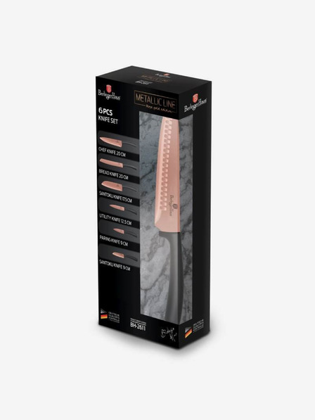 Berlingerhaus BERLINGERHAUS Rosegold Metallic Line sada šiestich nožov s nepriľnavým povrchom