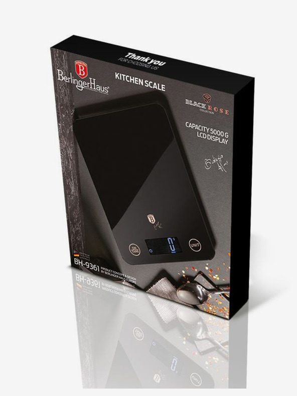 Berlingerhaus Kuchynská digitálna váha BERLINGERHAUS Black Rose Collection (5 kg)