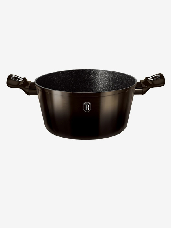 Berlingerhaus Kastról s mramorovým povrchom 20 cm Shiny Black Collection 2 pokrievky BERLINGERHAUS