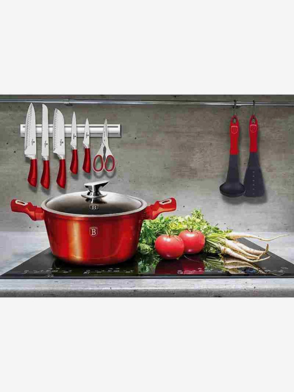 Berlingerhaus Kastról s mramorovým povrchom a pokrievkou 24 cm Burgundy Metallic Line BERLINGERHAUS