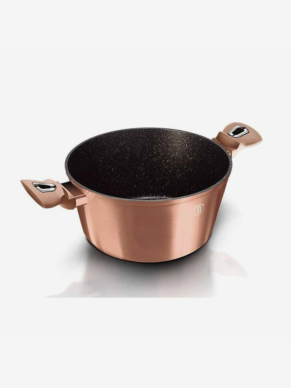 Berlingerhaus Kastról s mramorovým povrchom a pokrievkou 28 cm Rosegold Metallic Line BERLINGERHAUS
