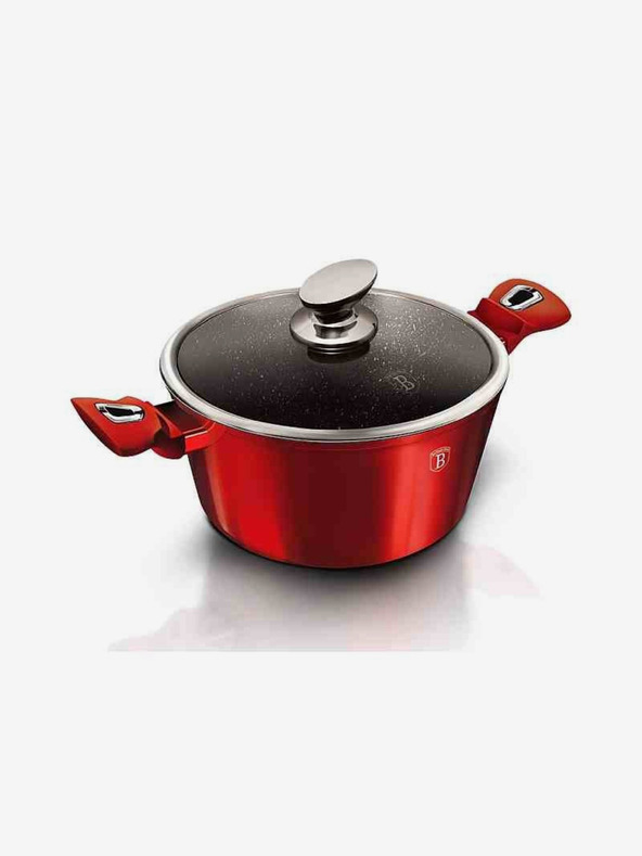 Berlingerhaus Kastról s mramorovým povrchom a pokrievkou BERLINGERHAUS Burgundy Metallic Line (20 cm)