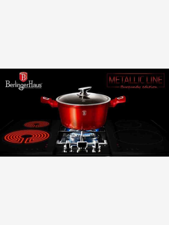 Berlingerhaus Kastról s mramorovým povrchom a pokrievkou BERLINGERHAUS Burgundy Metallic Line (20 cm)