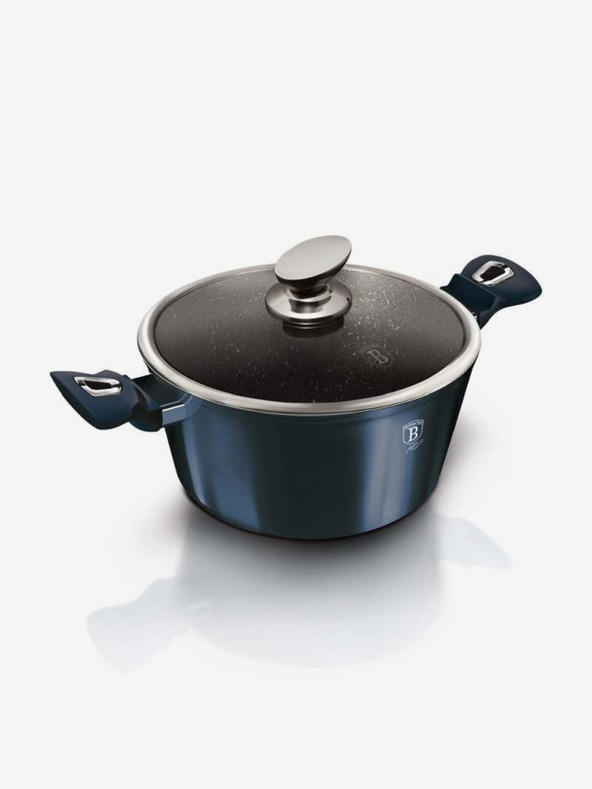 Berlingerhaus Kastról s mramorovým povrchom a pokrievkou 30 cm BERLINGERHAUS Metallic Line Aquamarine Edition