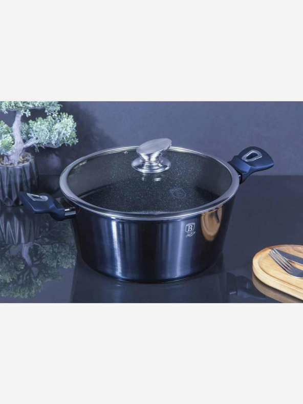 Berlingerhaus Kastról s mramorovým povrchom a pokrievkou 30 cm BERLINGERHAUS Metallic Line Aquamarine Edition