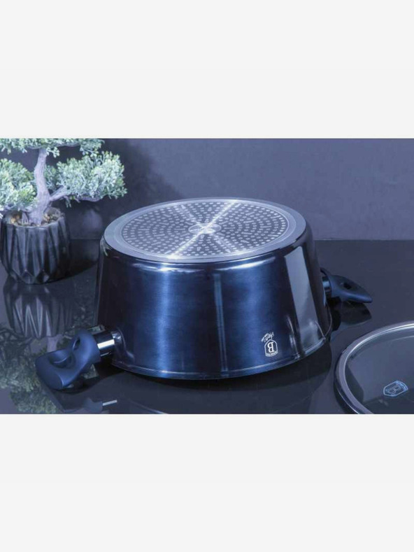 Berlingerhaus Kastról s mramorovým povrchom a pokrievkou 30 cm BERLINGERHAUS Metallic Line Aquamarine Edition