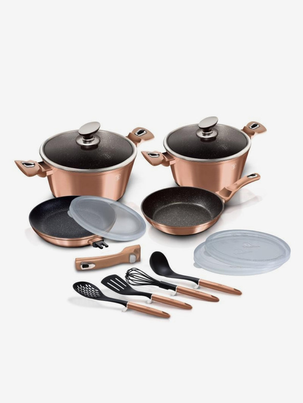 Berlingerhaus Súprava riadu s mramorovým povrchom 13 ks Rosegold Metallic Line BERLINGERHAUS
