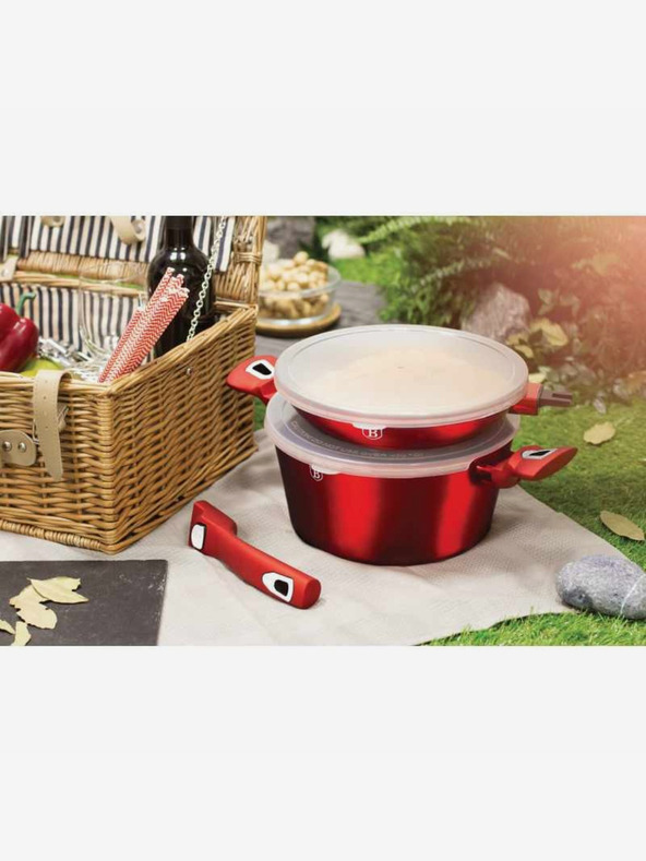 Berlingerhaus Súprava riadu s mramorovým povrchom 22 ks Burgundy Metallic Line BERLINGERHAUS