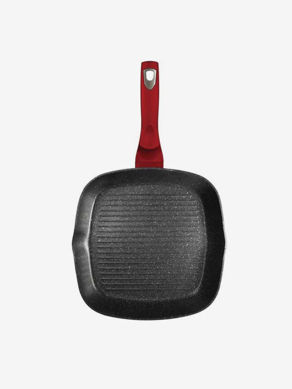 Berlingerhaus Panvica s mramorovým povrchom sada 3 ks Burgundy Metallic Line BERLINGERHAUS