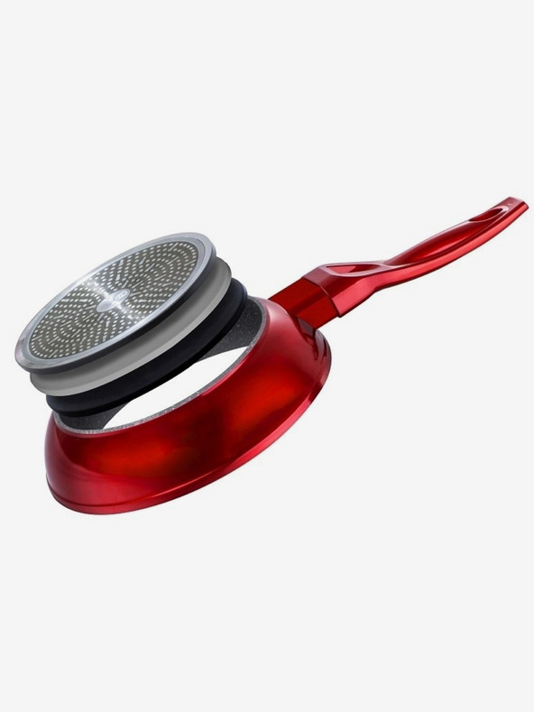 Berlingerhaus Panvica s mramorovým povrchom sada 3 ks Burgundy Metallic Line BERLINGERHAUS