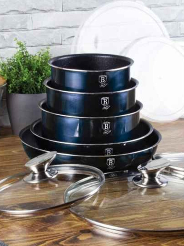 Berlingerhaus Súprava riadu s odnímateľnou rukoväťou 12 ks Aquamarine Edition BERLINGERHAUS