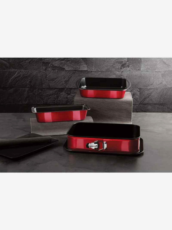 Berlingerhaus Sada plechov na pečenie s titánovým nepriľnavým povrchom 3 ks Metallic Line Burgundy Edition BERLINGERHAUS