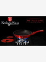 Berlingerhaus Panvica s mramorovým povrchom sada 3 ks Burgundy Metallic Line BERLINGERHAUS