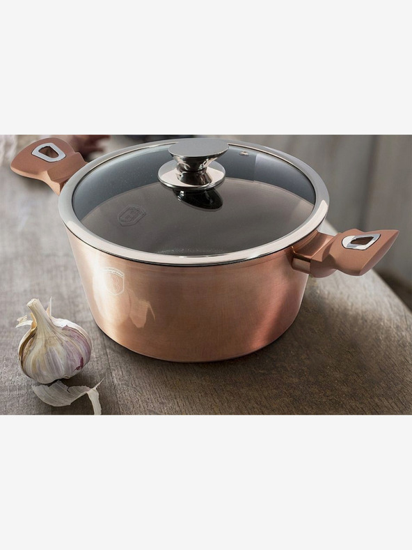 Berlingerhaus Sada 10 hrncov s mramorovým povrchom Rosegold Metallic Line BERLINGERHAUS