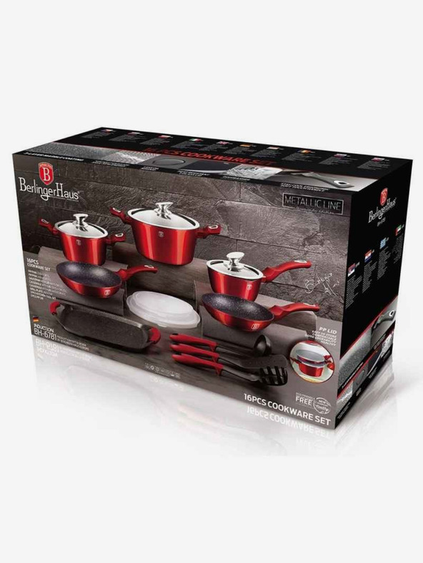 Berlingerhaus Sada riadu s mramorovým povrchom Burgundy Metallic Line BERLINGERHAUS Burgundy Metallic Line