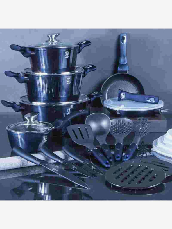 Berlingerhaus Súprava riadu s mramorovým povrchom 22 ks BERLINGERHAUS Metallic Line Aquamarine Edition