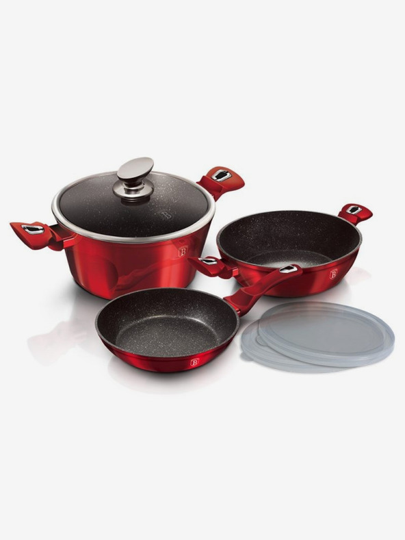 Berlingerhaus Súprava riadu s mramorovým povrchom 6 ks Burgundy Metallic Line BERLINGERHAUS