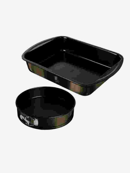 Berlingerhaus Sada plechov na pečenie s titánovým nepriľnavým povrchom 2 ks Shiny Black Edition BERLINGERHAUS