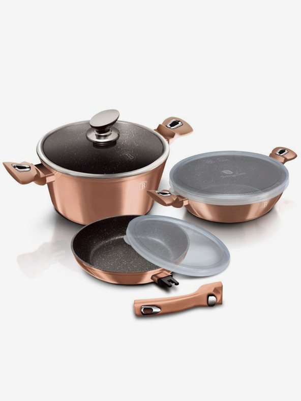 Berlingerhaus Súprava riadu s mramorovým povrchom 6 ks Rosegold Metallic Line BERLINGERHAUS