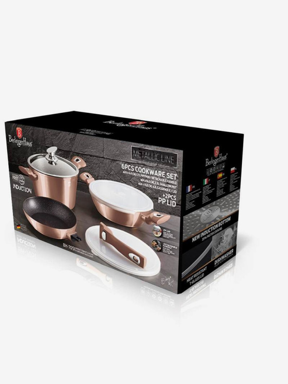 Berlingerhaus Súprava riadu s mramorovým povrchom 6 ks Rosegold Metallic Line BERLINGERHAUS