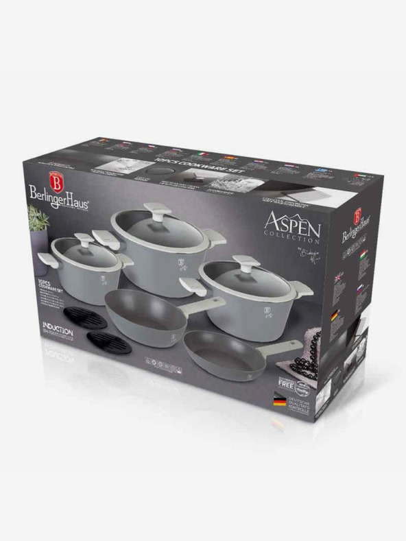 Berlingerhaus Súprava riadu s nepriľnavým titánovým povrchom 10 ks Aspen Collection BERLINGERHAUS