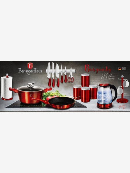 Berlingerhaus Súprava riadu s mramorovým povrchom 10 ks Burgundy Metallic Line BERLINGERHAUS