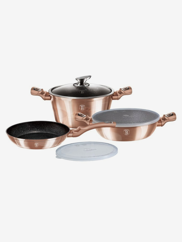 Berlingerhaus Súprava riadu s mramorovým povrchom 6 ks Rosegold Metallic Line BERLINGERHAUS