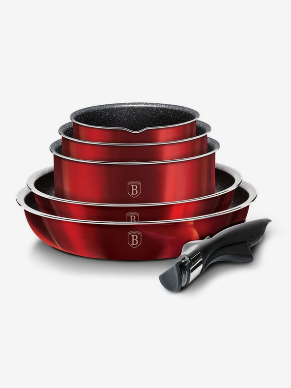 Berlingerhaus Sada riadu s odnímateľnou rukoväťou 12 ks Burgundy Metallic Line BERLINGERHAUS